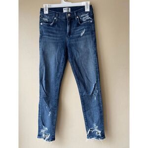 AGOLDE Sophie High Rise Skinny Distressed Cropped Jeans Women's Size 25